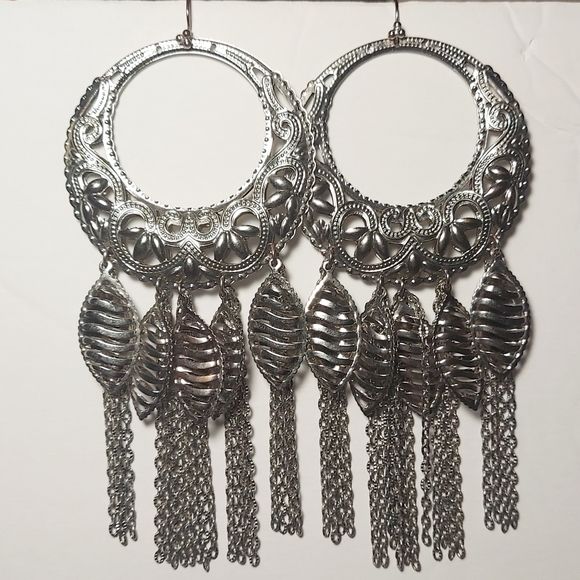 Bohemian Chandelier Dream Catcher Earrings - Picture 2 of 5